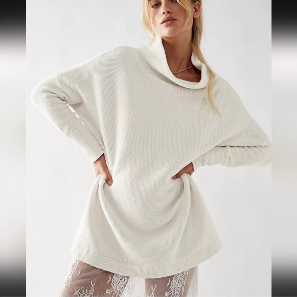 Free People — Ottoman Slouchy Tunic — NWT — Size S — Ecru (cream)